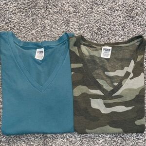 PINK Victoria’s Secret Vneck Shirt Bundle